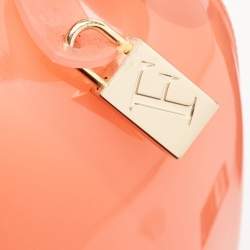 Furla Light Red Rubber Medium Candy Satchel