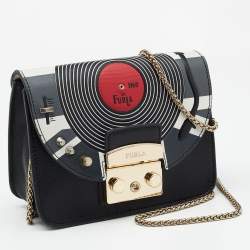 Furla Multicolor Leather Mini Music Theme Metropolis Crossbody Bag