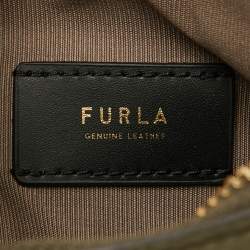 Pre Owned Furla Olive Green Leather Primula Coin Pouch Crossbody Bag