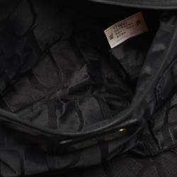 Furla Orange/Black Leather Zip Satchel
