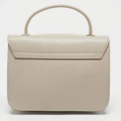 Furla Light Beige Leather Mini Metropolis Top Handle Bag