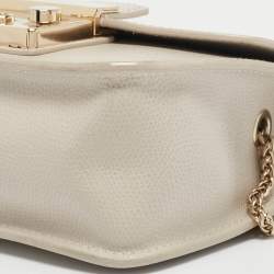 Furla Light Beige Leather Mini Metropolis Top Handle Bag