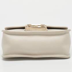 Furla Light Beige Leather Mini Metropolis Top Handle Bag