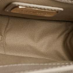 Furla Light Beige Leather Mini Metropolis Top Handle Bag