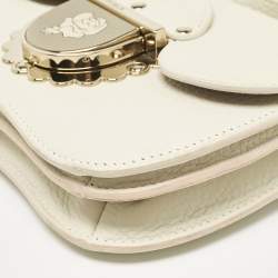 Furla Off White Leather Mini Ducale Shoulder Bag