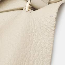 Furla Light Beige Leather Medium Capriccio Top Handle Bag