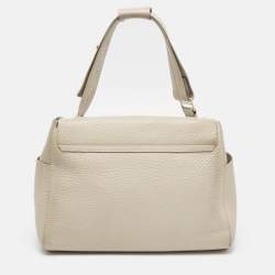 Furla Light Beige Leather Medium Capriccio Top Handle Bag