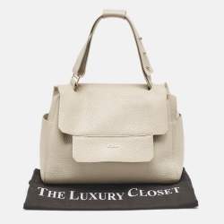 Furla Light Beige Leather Medium Capriccio Top Handle Bag