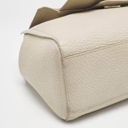 Furla Light Beige Leather Medium Capriccio Top Handle Bag