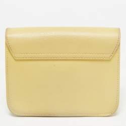 Furla Yellow Leather Mini Metropolis Chain Crossbody Bag