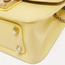 Furla Yellow Leather Mini Metropolis Chain Crossbody Bag