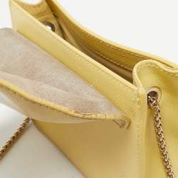 Furla Yellow Leather Mini Metropolis Chain Crossbody Bag