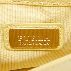 Furla Yellow Leather Mini Metropolis Chain Crossbody Bag