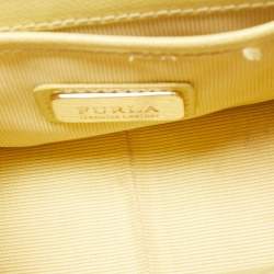 Furla Yellow Leather Mini Metropolis Chain Crossbody Bag