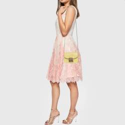 Furla Yellow Leather Mini Metropolis Chain Crossbody Bag