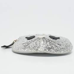 Furla Silver Glitter Zip Coin Purse