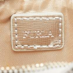 Furla Silver Glitter Zip Coin Purse