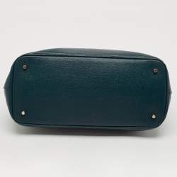 Pre Owned Furla Teal Green Leather Linda Tote