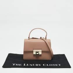 Furla Beige Leather Mini Venere Top Handle Bag