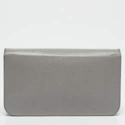 Furla Grey Saffiano Leather Mini Metropolis Crossbody Bag