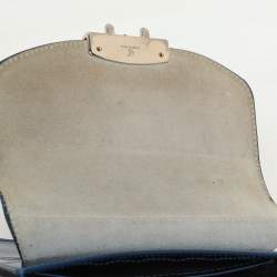 Furla Blue Patent Leather Mini Metropolis Crossbody Bag