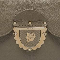 Furla Grey Leather Ducale Top Handle Bag