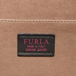 Furla Grey Leather Ducale Top Handle Bag