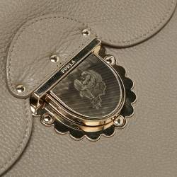 Furla Grey Leather Ducale Top Handle Bag