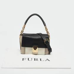 Furla Tricolor Leather Mini Diva Top Handle Bag