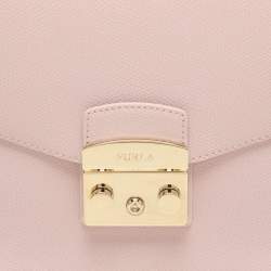 Furla Pink Leather Metropolis Top Handle Bag
