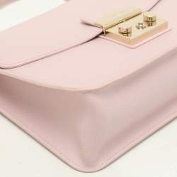 Furla Pink Leather Metropolis Top Handle Bag