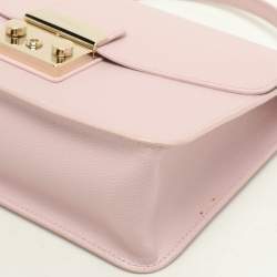 Furla Pink Leather Metropolis Top Handle Bag