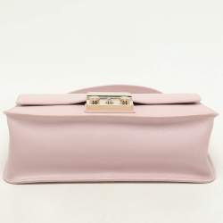 Furla Pink Leather Metropolis Top Handle Bag