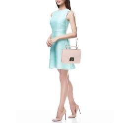 Furla Pink Leather Metropolis Top Handle Bag