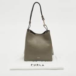 مملوكة مسبقًا Furla Agave Leather Mini Nuvola Bucket Bag