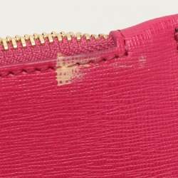 Furla Orange/Magenta Leather Tote