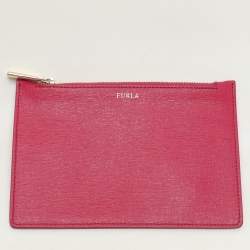 Furla Orange/Magenta Leather Tote