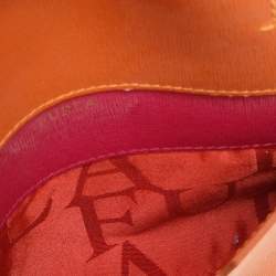 Furla Orange/Magenta Leather Tote