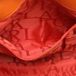 Furla Orange/Magenta Leather Tote