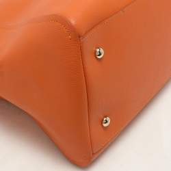 Furla Orange/Magenta Leather Tote