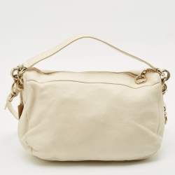 Furla Cream Snakeskin Embossed and Leather Zip Around Crossbody Bag