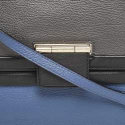 Furla Blue/Grey Leather Artesia Creta Top Handle Bag