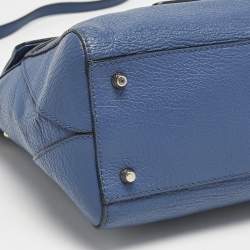 Furla Blue/Grey Leather Artesia Creta Top Handle Bag