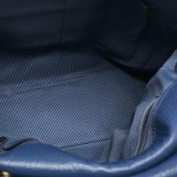 Furla Blue/Grey Leather Artesia Creta Top Handle Bag