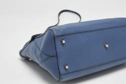Furla Blue/Grey Leather Artesia Creta Top Handle Bag