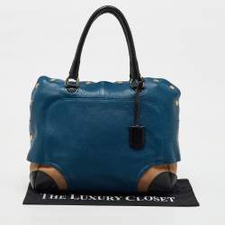 Furla Tri Color Leather Popper Colour Block Satchel