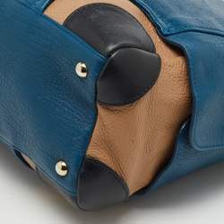 Furla Tri Color Leather Popper Colour Block Satchel