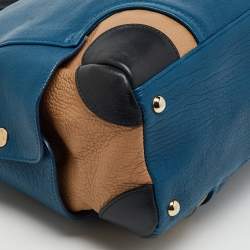 Furla Tri Color Leather Popper Colour Block Satchel