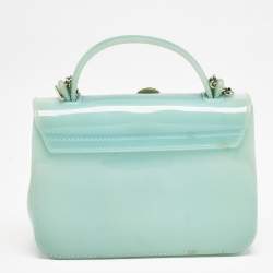 Furla Green Rubber Mini Floral Candy Bon Bon Bag