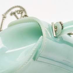 Furla Green Rubber Mini Floral Candy Bon Bon Bag